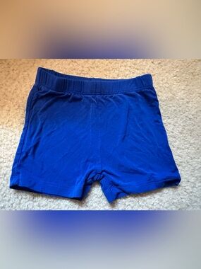 Musethreads Blue Pull-On Knit Shorts for Kids